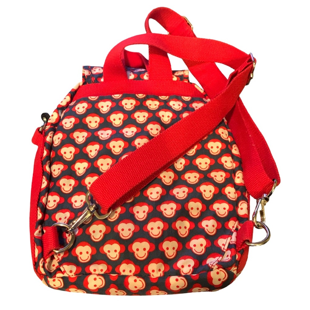 Kipling Blue and Red Monkey Pattern mini lovebug … - image 4